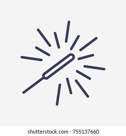 Outline sparkler icon illustration vector symbol