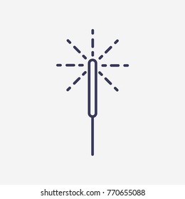 Outline sparkler icon illustration vector symbol 