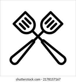 Outline spatula vector icon. Spatula illustration for web, mobile apps, design. Spatula vector symbol.