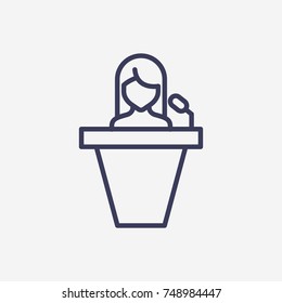 Outline speaker icon illustration vector symbol