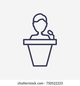 Outline speaker icon illustration vector symbol