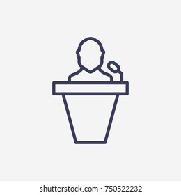 Outline speaker icon illustration vector symbol