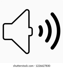 Outline speaker vector icon