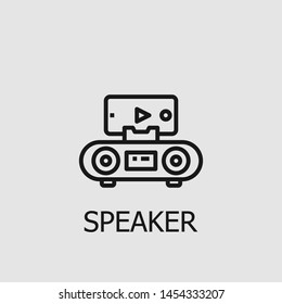 Outline speaker vector icon. Speaker illustration for web, mobile apps, design. Speaker vector symbol.