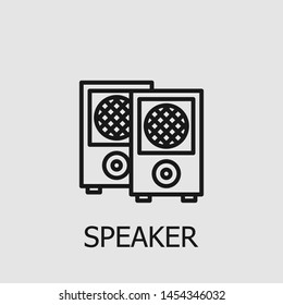 Outline speaker vector icon. Speaker illustration for web, mobile apps, design. Speaker vector symbol.