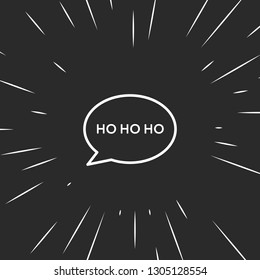 Outline speech bubble with ho ho ho icon illustration isolated vector sign symbol