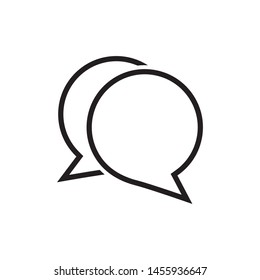 outline speech bubble icon. eps 10