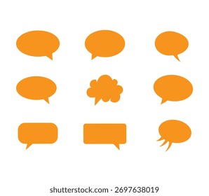 Outline Speech Bubble Icon Pack - Chat de Vector, Elementos de diálogo y cómic, archivo de Vector.
