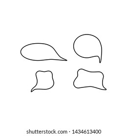 Outline speech bubble icon set. Chat symbol. Dialogue, chatting, communication. Simple vector illustration isolated on white background