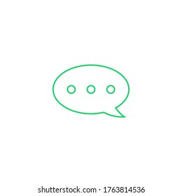 Outline Speech Bubble Icon Vector in Trendy Flat Style. Message Logo Illustration