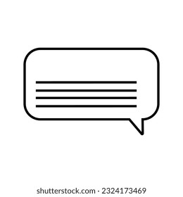 outline speech bubble message isolated icon vector illustration design