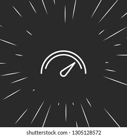 Outline speedometer icon illustration isolated vector sign symbol
