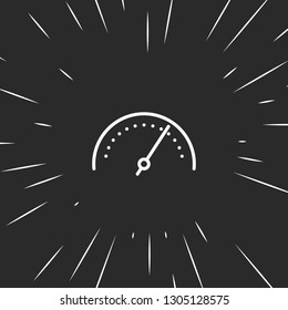 Outline speedometer icon illustration isolated vector sign symbol