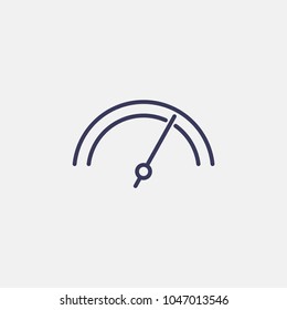 Outline speedometer icon illustration vector symbol