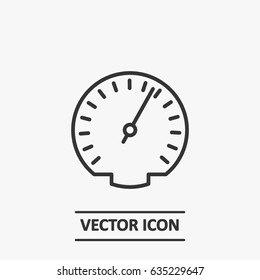 Outline speedometer   icon illustration vector symbol