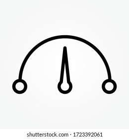 outline speedometer icon vector illustration