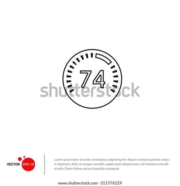 Outline speedometer Icon, Vector Illustration, Flat\
pictogram icon