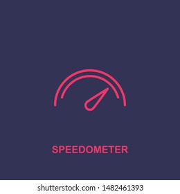 Outline speedometer icon.speedometer vector illustration. Symbol for web and mobile