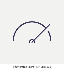 Outline speedometer icon.speedometer vector illustration. Symbol for web and mobile