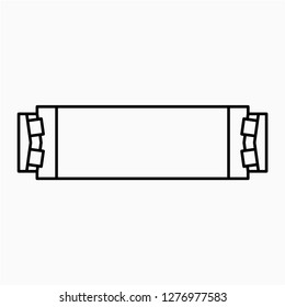 Outline spherical roller bearing vector icon
