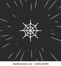 Outline spider web icon illustration isolated vector sign symbol