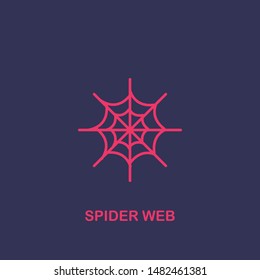 Outline spider web icon.spider web vector illustration. Symbol for web and mobile