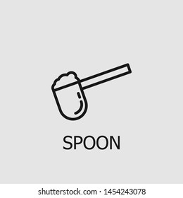 Outline spoon vector icon. Spoon illustration for web, mobile apps, design. Spoon vector symbol.