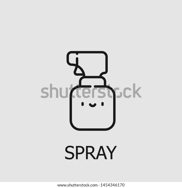 Outline spray vector icon. Spray\
illustration for web, mobile apps, design. Spray vector\
symbol.