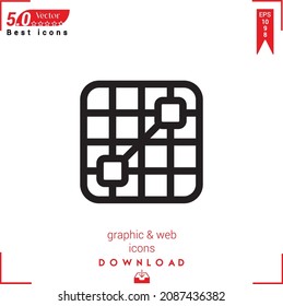 Outline spreadsheet icon. spreadsheet icon vector isolated on white background. Graphic design, material-design,  mobile application, logo, user interface. EPS 10 format vector