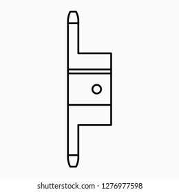 Outline sprocket vector icon