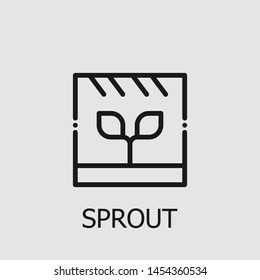 Outline sprout vector icon. Sprout illustration for web, mobile apps, design. Sprout vector symbol.