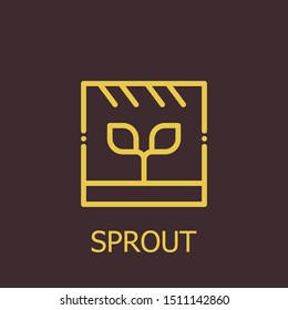 Outline sprout vector icon. Sprout illustration for web, mobile apps, design. Sprout vector symbol.