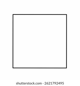 Outline square icon isolated on white background