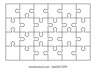 Esquema cuadrado Puzzle Piece Grid Icon 