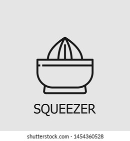 Outline squeezer vector icon. Squeezer illustration for web, mobile apps, design. Squeezer vector symbol.