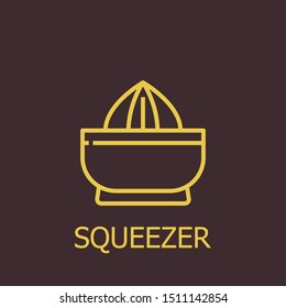 Outline squeezer vector icon. Squeezer illustration for web, mobile apps, design. Squeezer vector symbol.