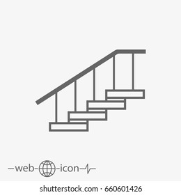 outline stairs vector icon