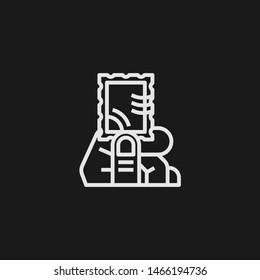 Outline stamp vector icon. Stamp illustration for web, mobile apps, design. Stamp vector symbol.