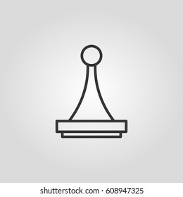 Outline stamp  web icon ilustration  vector symbol