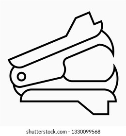 Outline Staple remover vector icon
