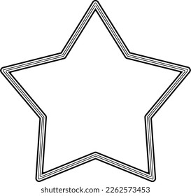 outline star frame with copy space for your text or design