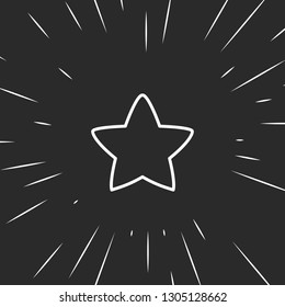 Outline star icon illustration isolated vector sign symbol