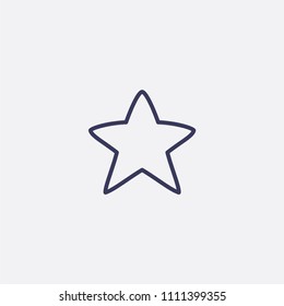 Outline star icon illustration,vector sign symbol