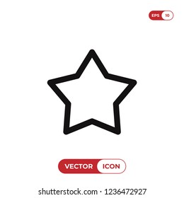 Outline Star icon isolated on white background