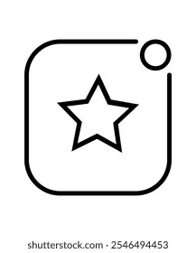 Outline star icon representing favorite, rating, or importance, suitable for designs