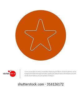 Outline star Icon, Vector Illustration, Flat pictogram icon