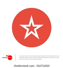 Outline star Icon, Vector Illustration, Flat pictogram icon