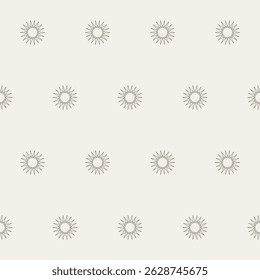 Outline Star Isolated on Beige Seamless Pattern background. Elegant Vintage Aesthetic Boho Textile Print. Wrapping Paper Design. baby Nursery Wallpaper. Vintage Clothing Textile Fabric Design. 