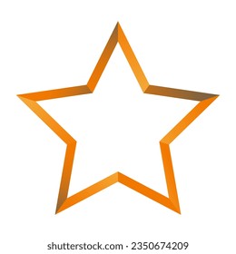 Outline of a star on a white background. Design, symbol, vector icon.