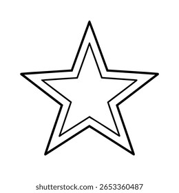 Outline star shape with double lines on graphic element symbol icon - Powered by Shutterstock - Get 15% off with code: PIKWIZARD15